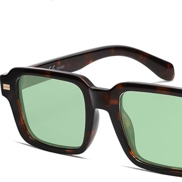 Trendy Square Polarized Sunglasses for Women Men, 70s 80s Retro Vintage main image 3